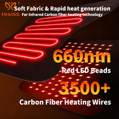 Wireless Buttock Heating Pad with Heating, Massage, Buttock Support, and Red Light Therapy for Hip Pain Relief