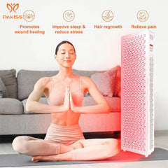 PAKISS Red Light Therapy Panel | Dual-Wavelength Infrared Therapy Lamp | High-Power LED Light Therapy Device for Skin & Body Care